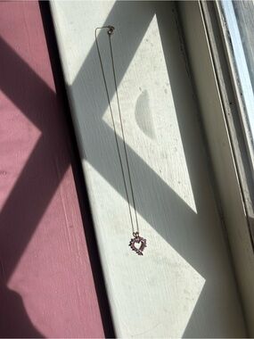 Vintage Sapphire and Diamond Heart Pendant